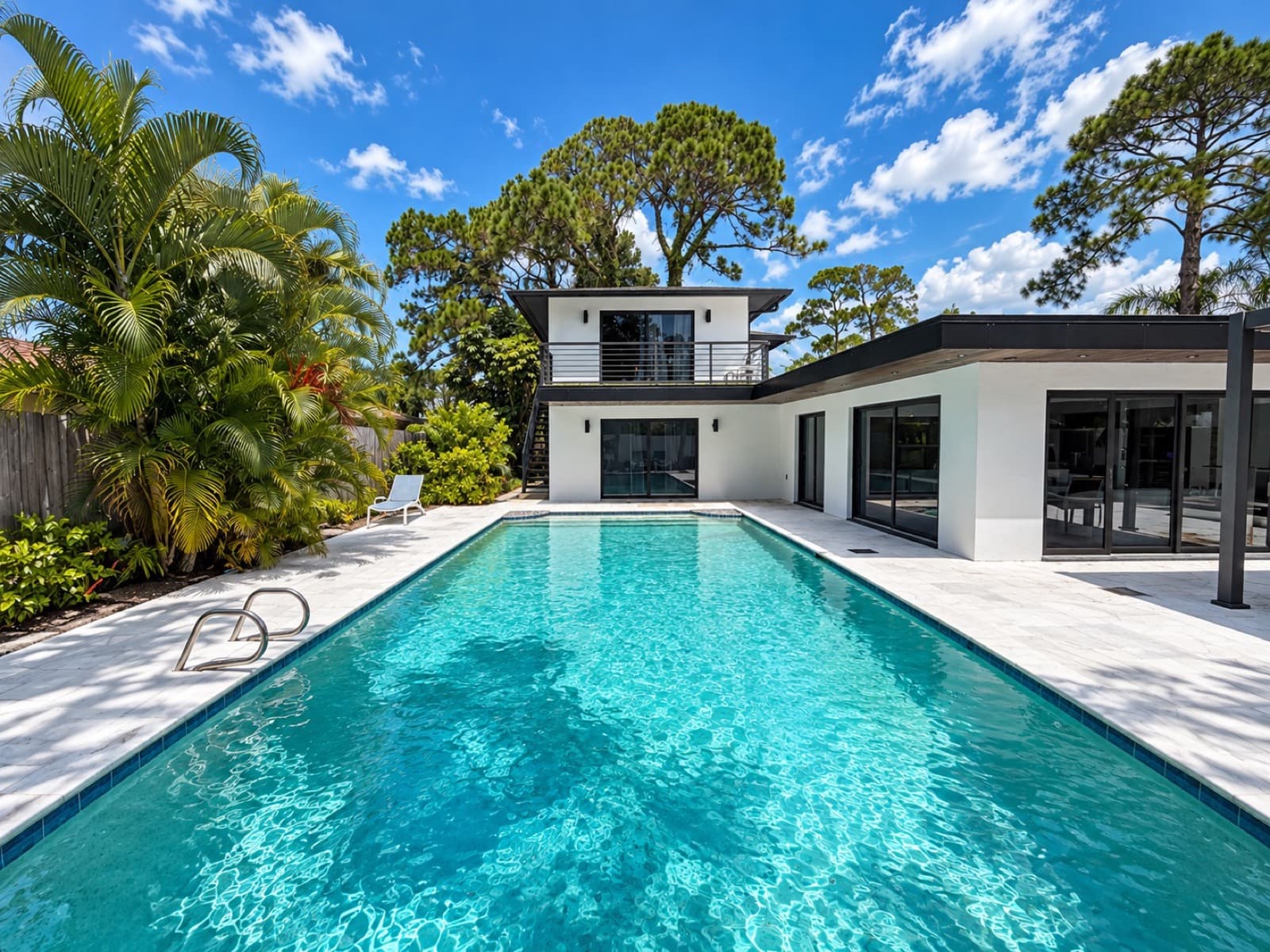 Pool after a Tarpon Pool Cleaning visit — clear, balanced water