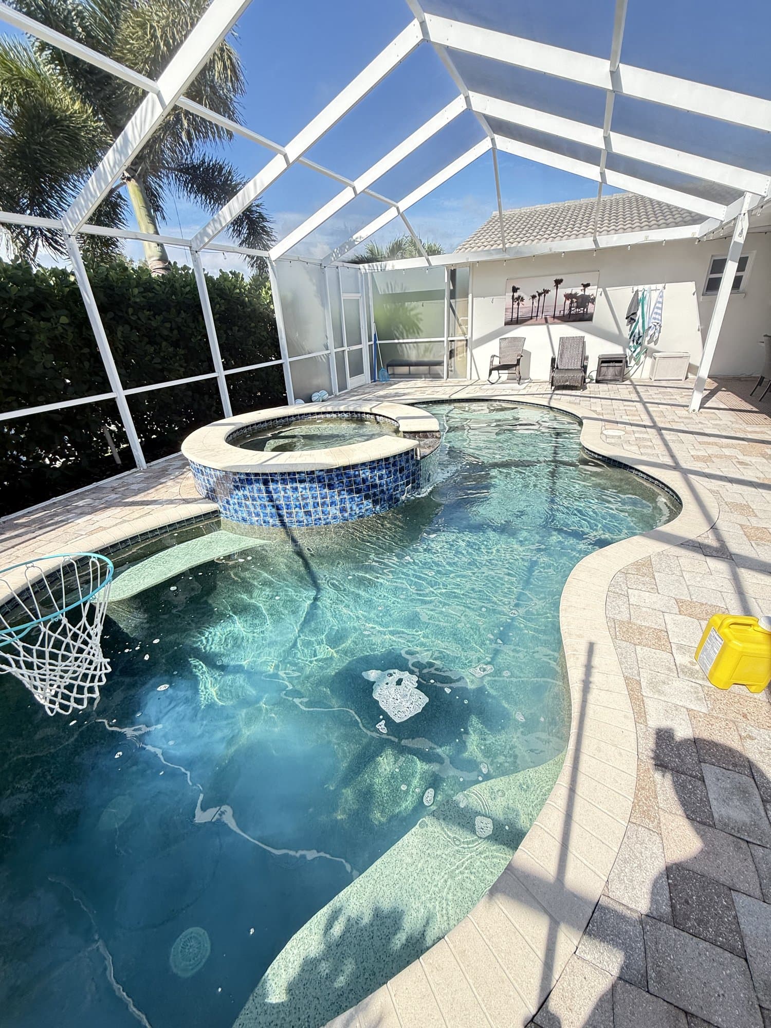 Cloudy, unbalanced pool water